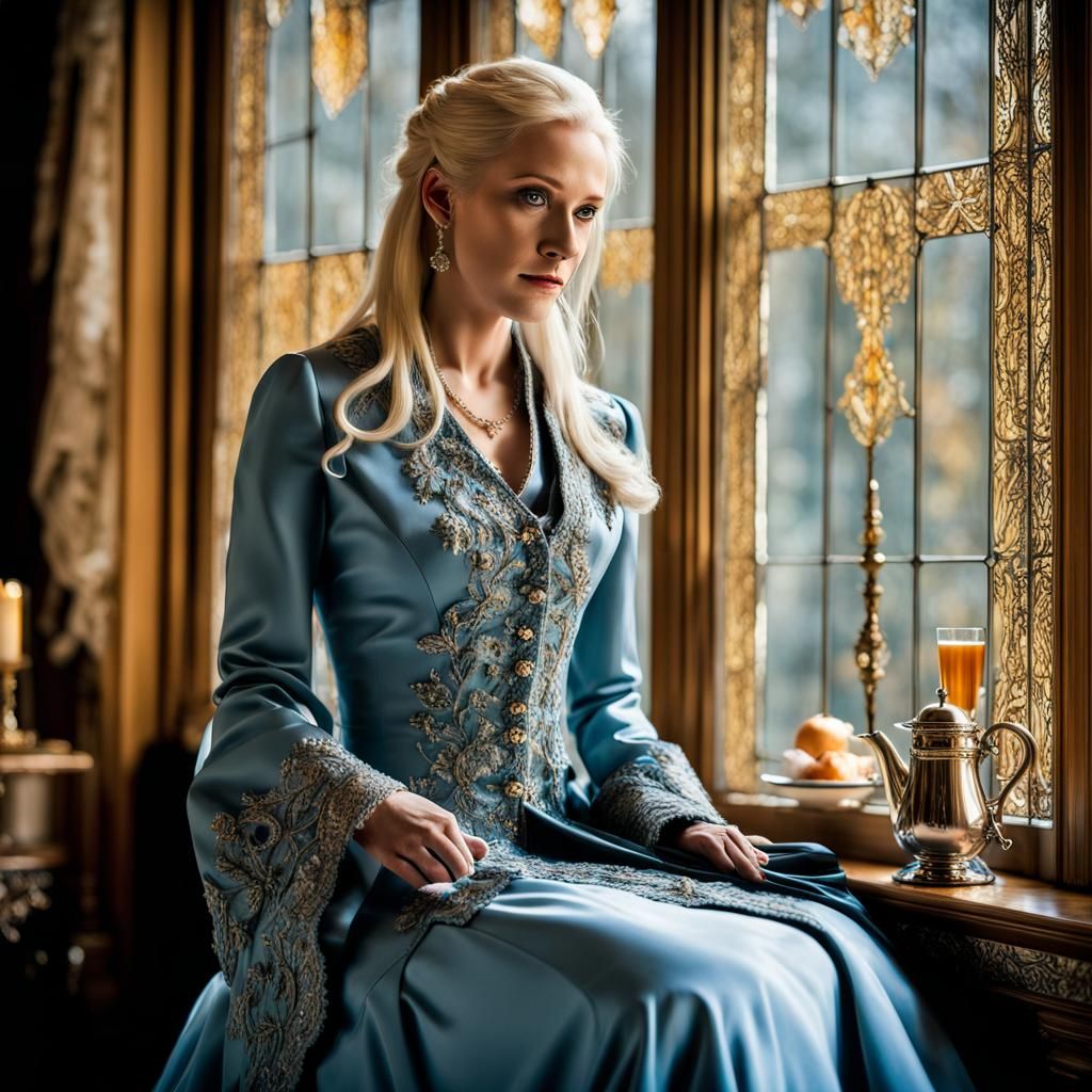 Elegant Tea with Narcissa Malfoy and Severus Snape