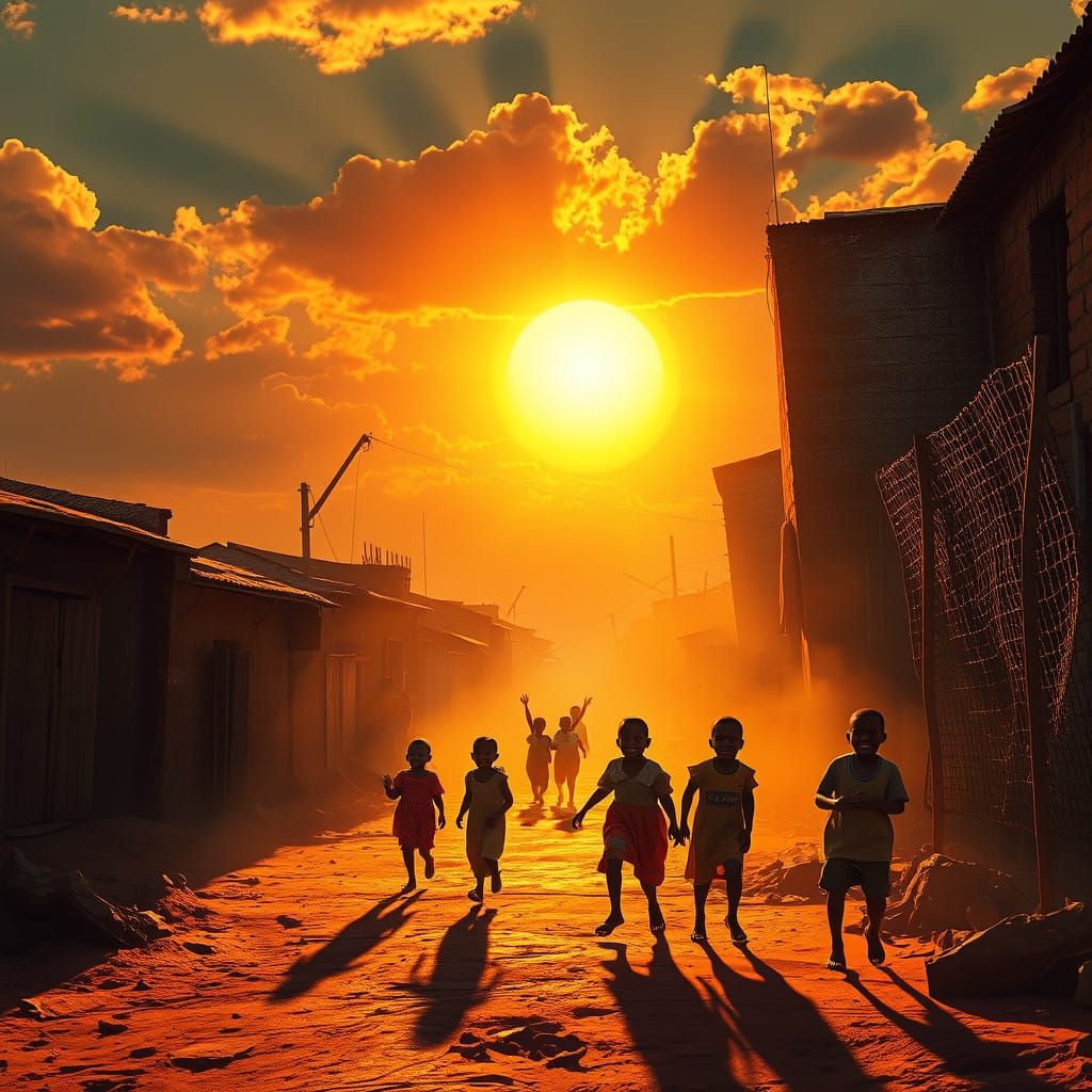 Vibrant African Sunlit Joy