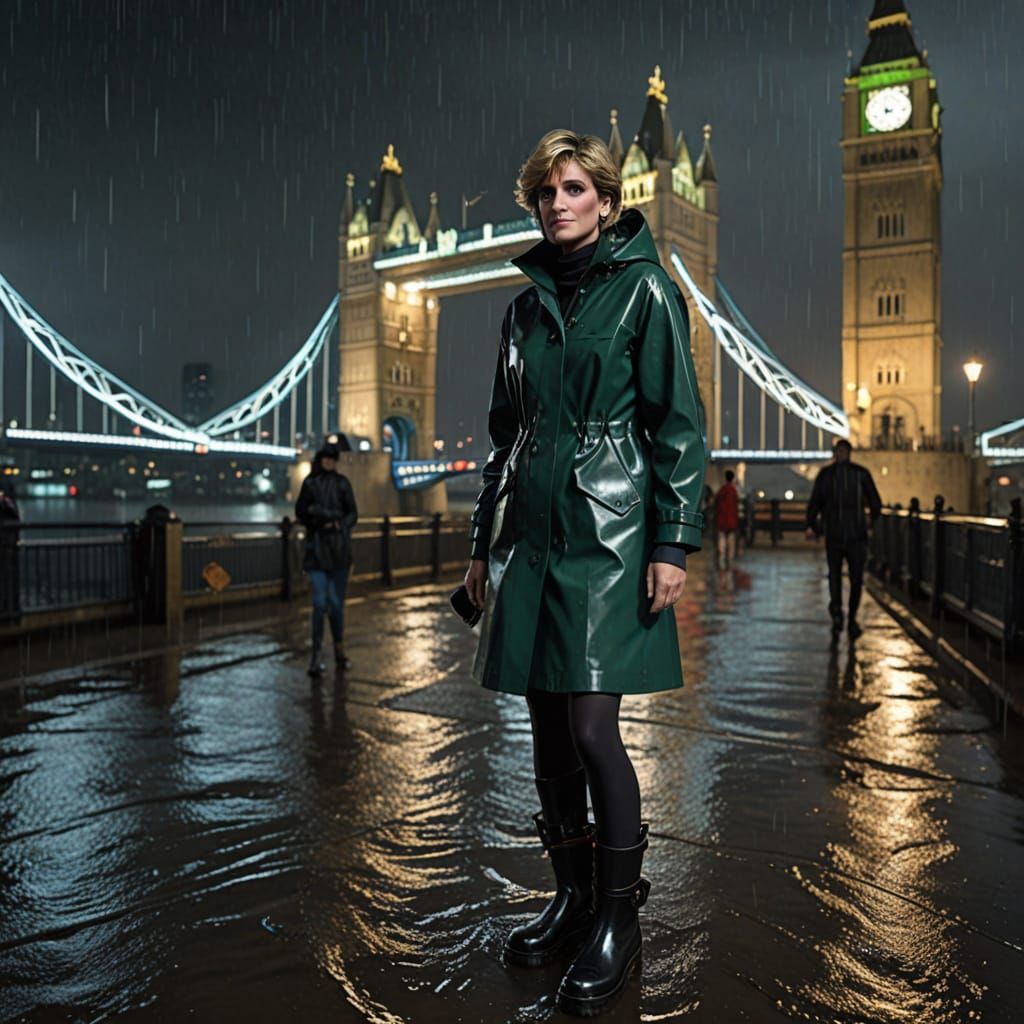 Princess Diana in London Rain: 3D Game Cinematic
