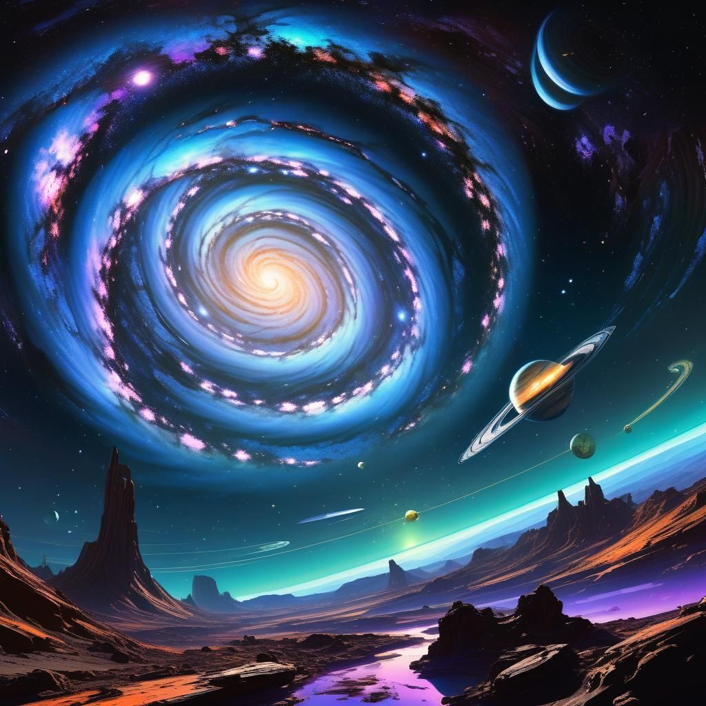 Majestic Milky Way Galaxy Concept Art