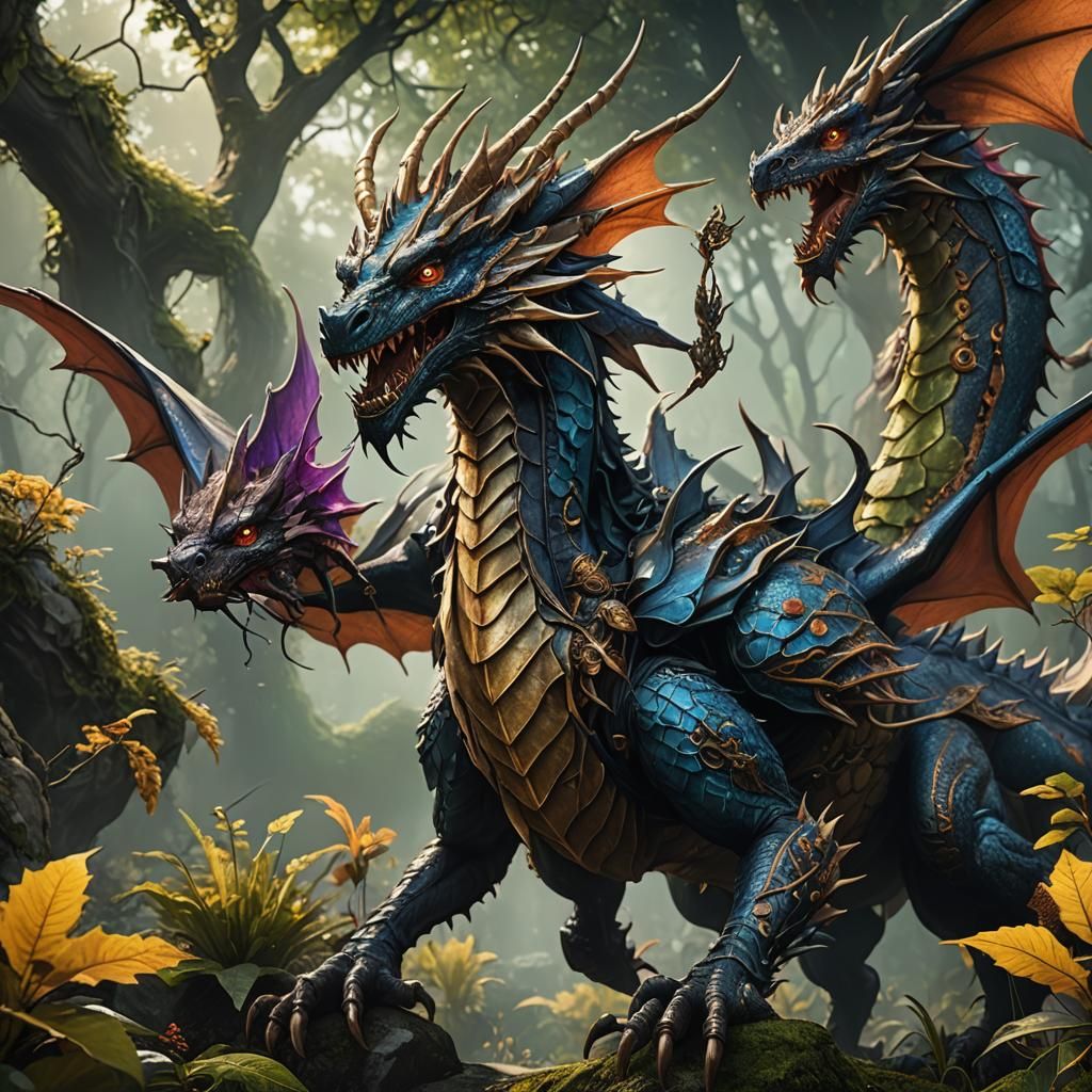 Detailed Insect Dragon Fantasy Concept Art