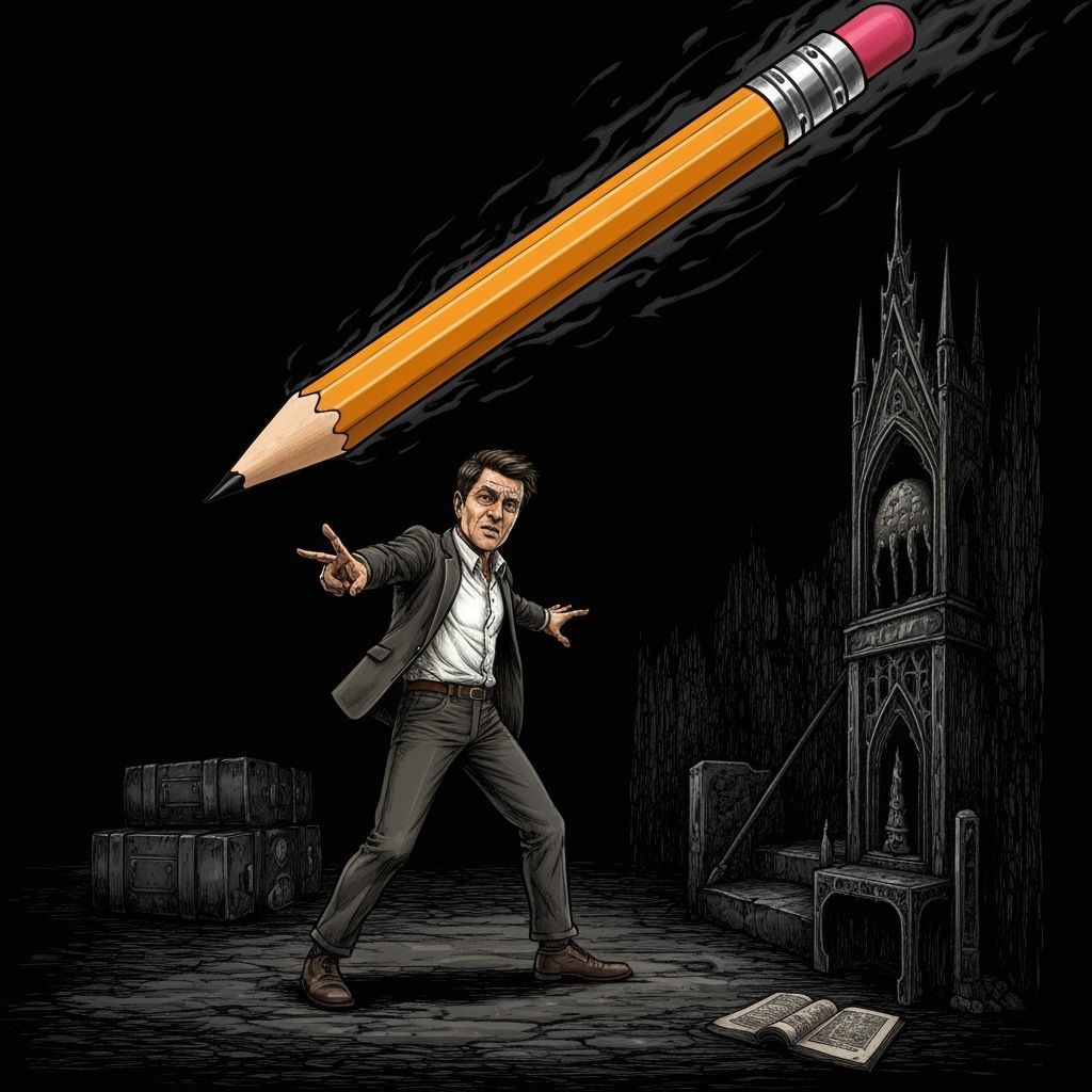 Dark Fantasy Illustrator Transforms Pencil into Weapon
