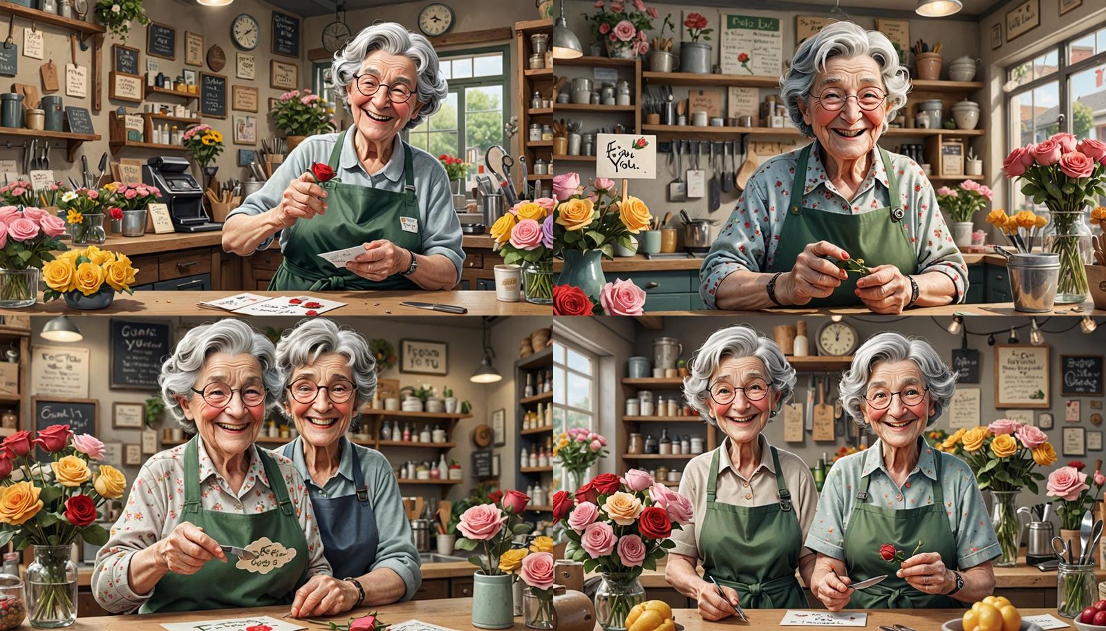 Granny's Flower Shop: Anime-Style 3D Portrait