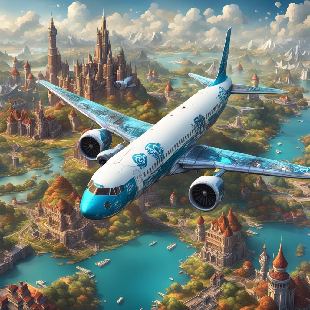 Airline Credit Card in Comic Art Style