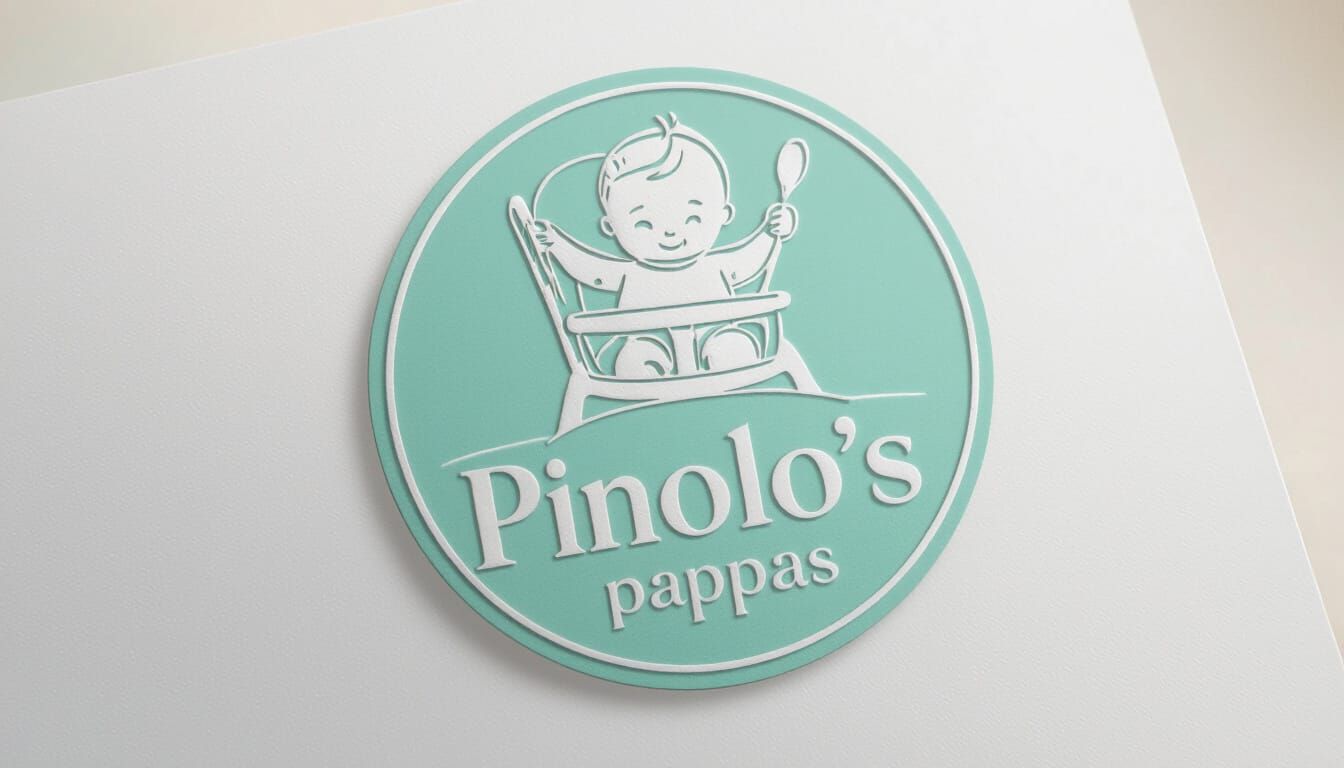 Modern Baby Restaurant Logo Design in Pastel Colors