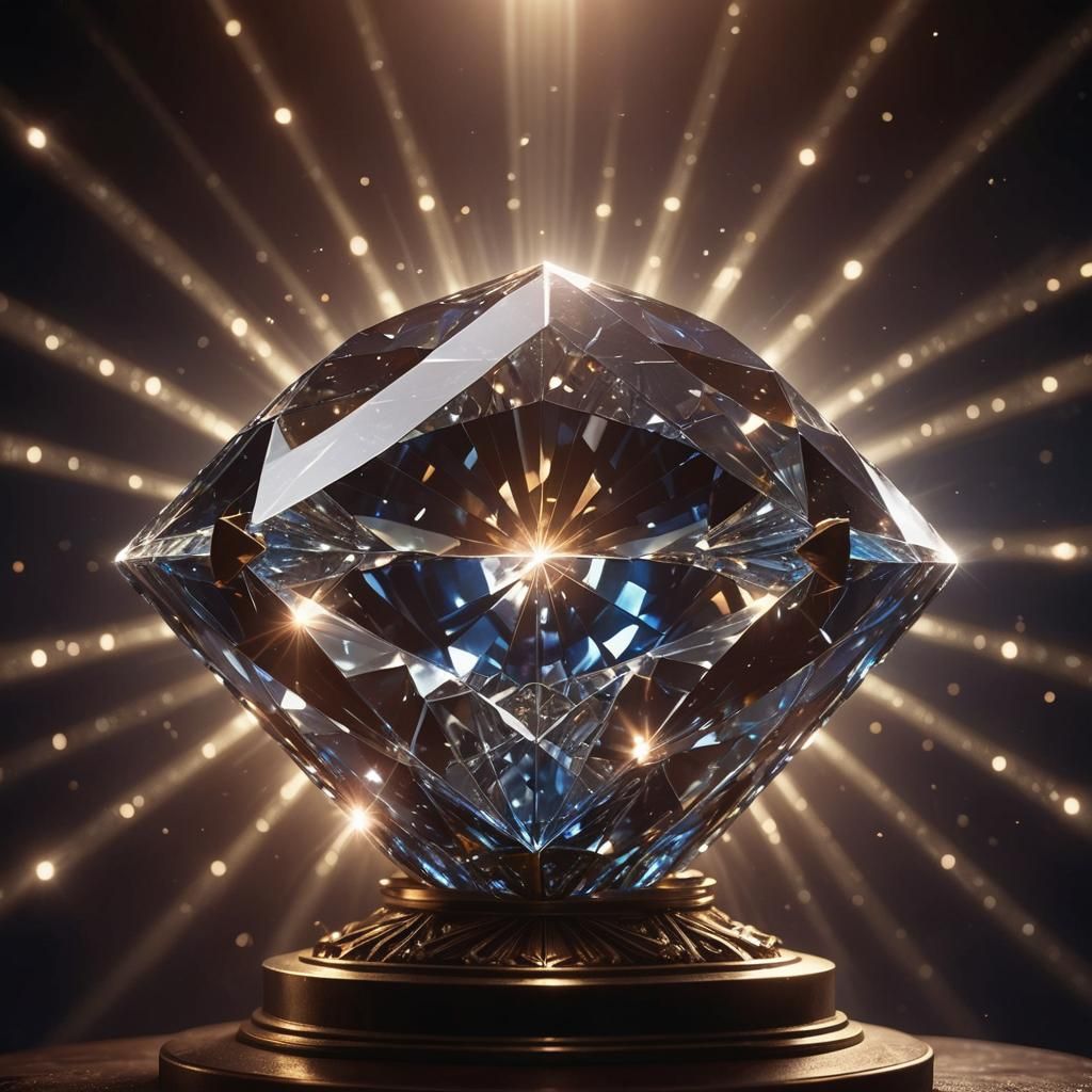 Brilliant Diamond on Pedestal: Digital Matte Painting