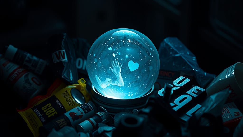 Crystal Ball Reveals Secret Amidst Rubbish