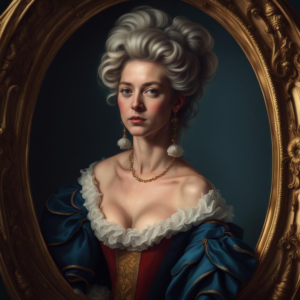 Elegant Royal Portrait in 18th Century Style