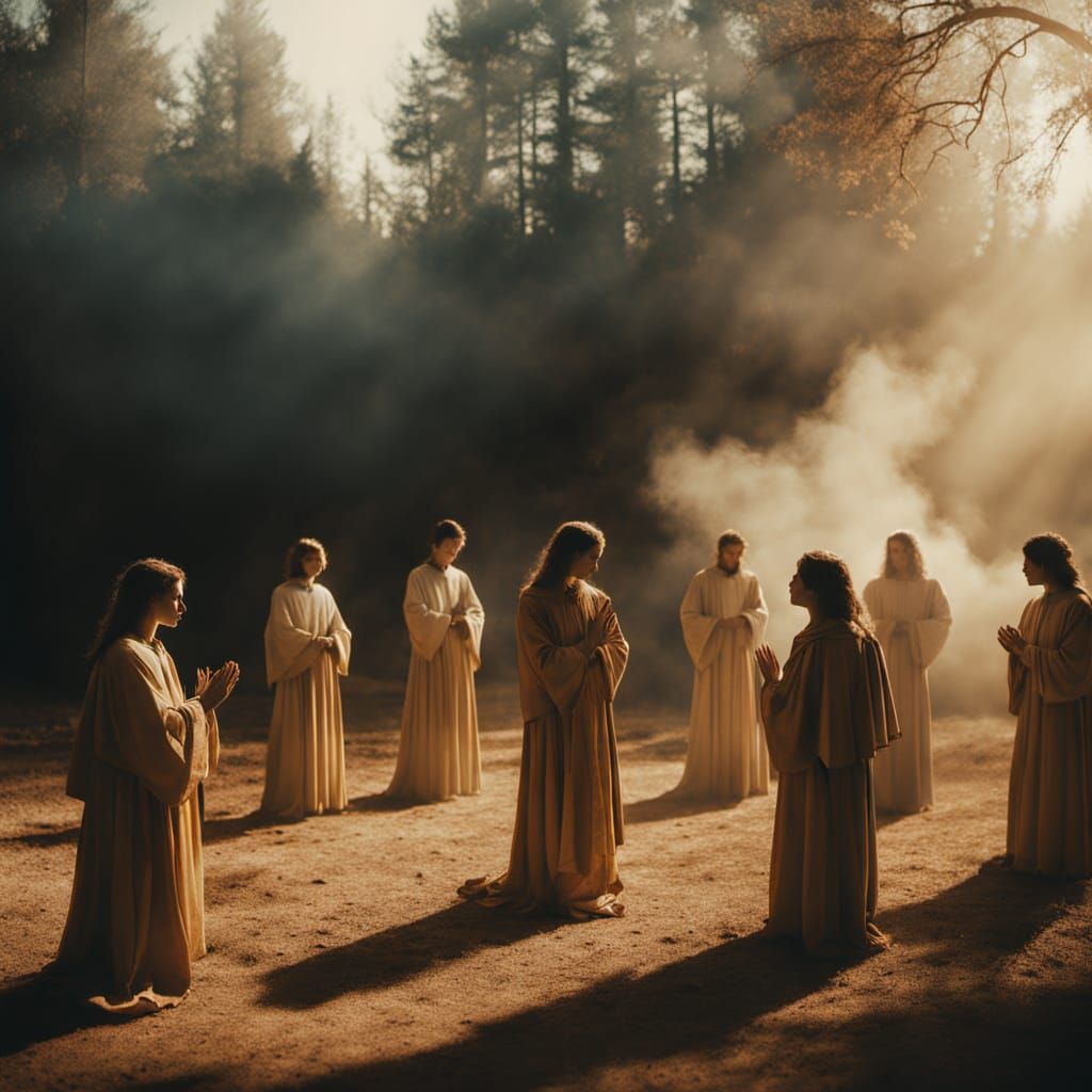 Ethereal Spanish Angels at the Altar of the Sun
