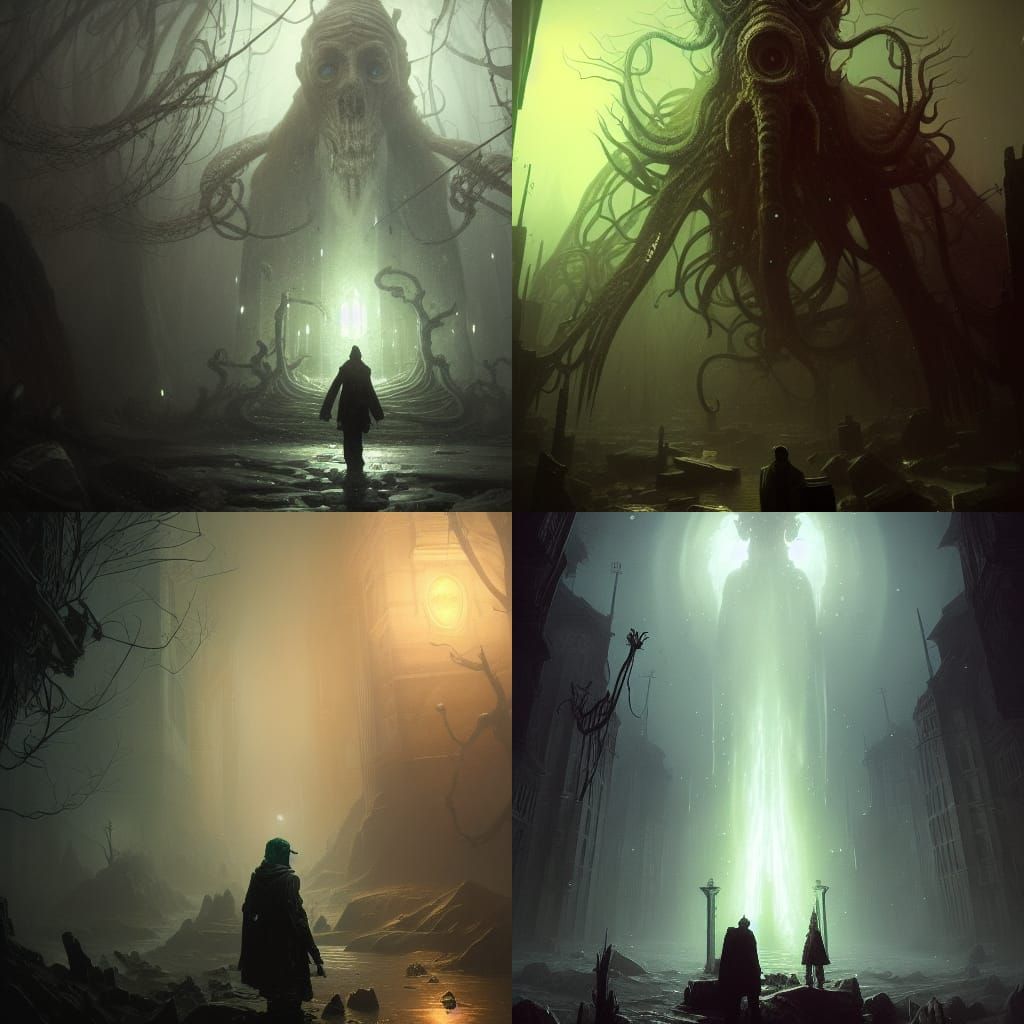 Lovecraftian Dark Fantasy Art in 8K Resolution