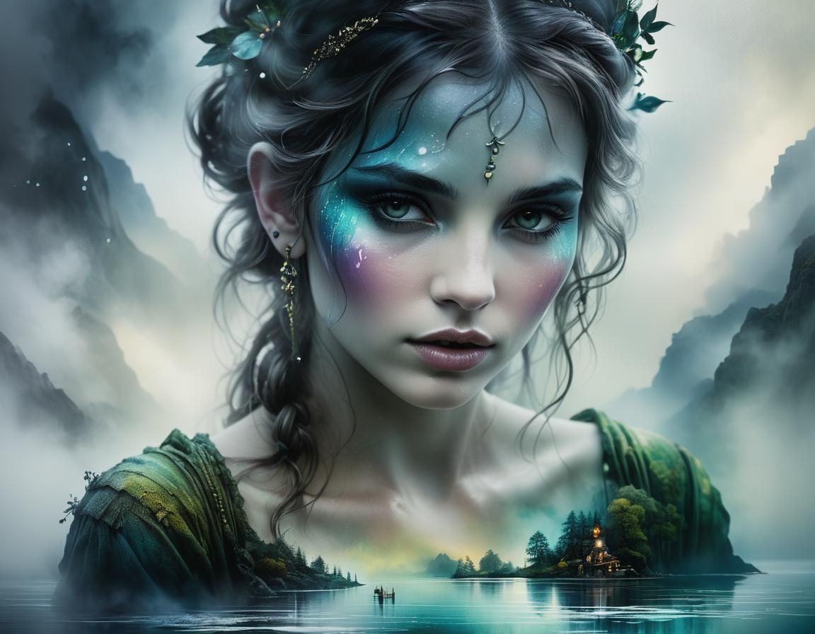 The Sorceress Morgan Le Fay On The Mythical Island Of Avalon