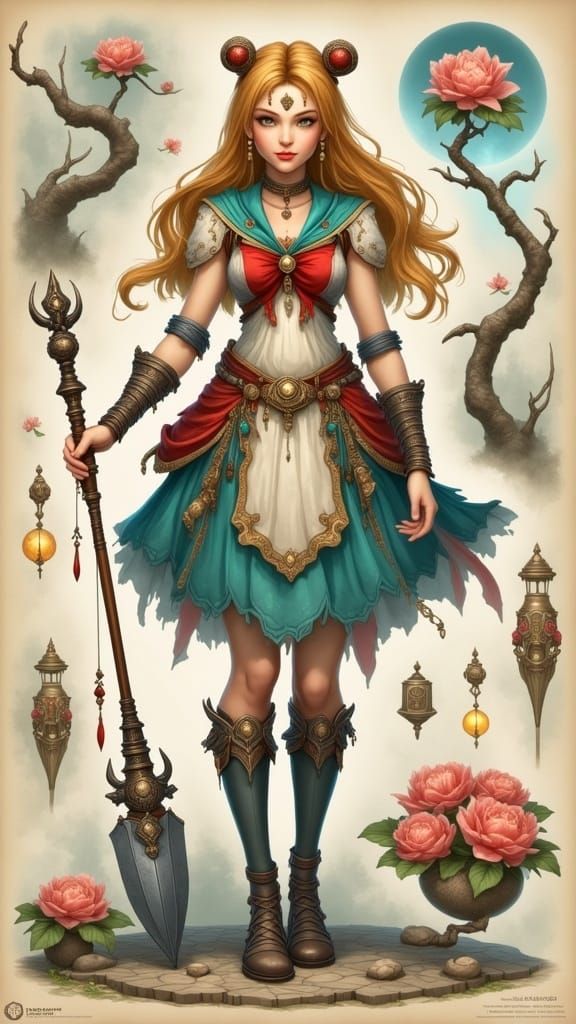 Mystical Sailor Moon in Enchanted Moonlit Garden