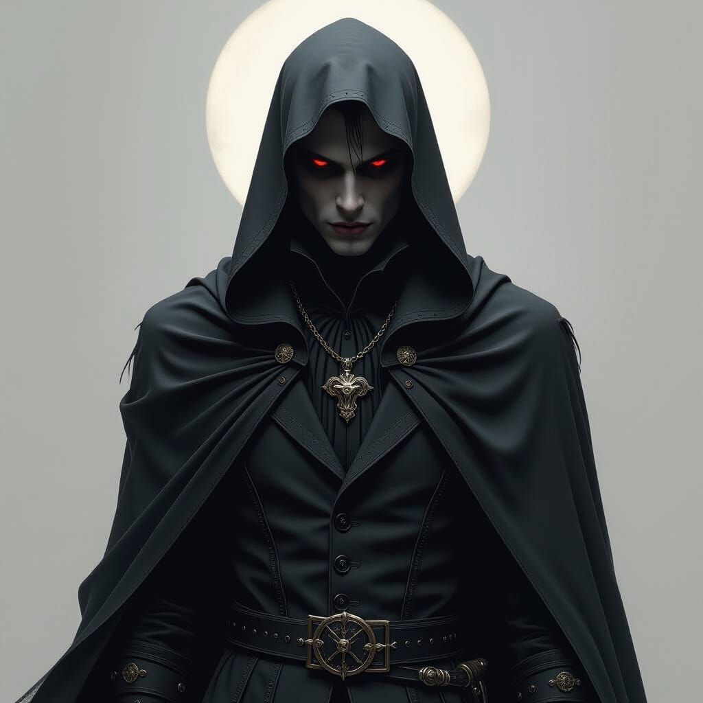 Gothic Vampire Heart at Midnight in Doré Style