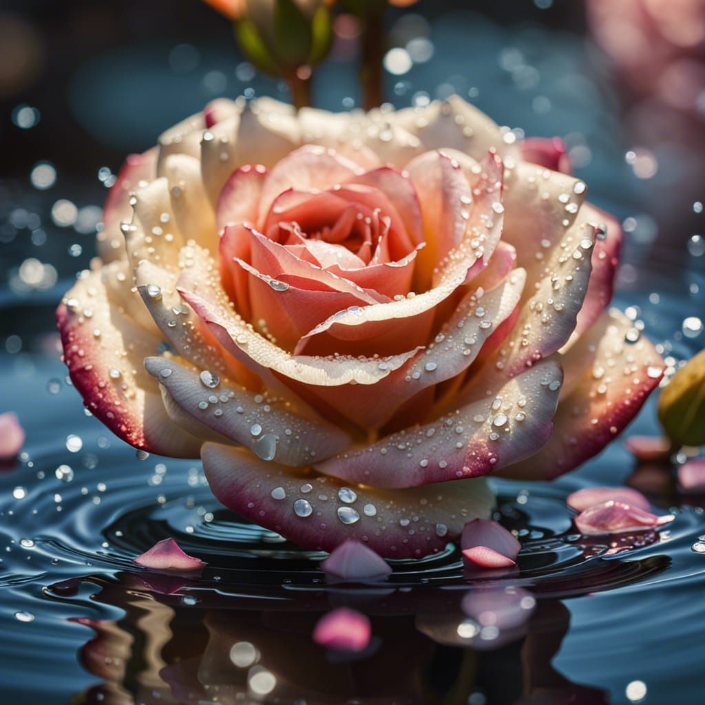Water Rose in High Definition: A Stunning Photograph