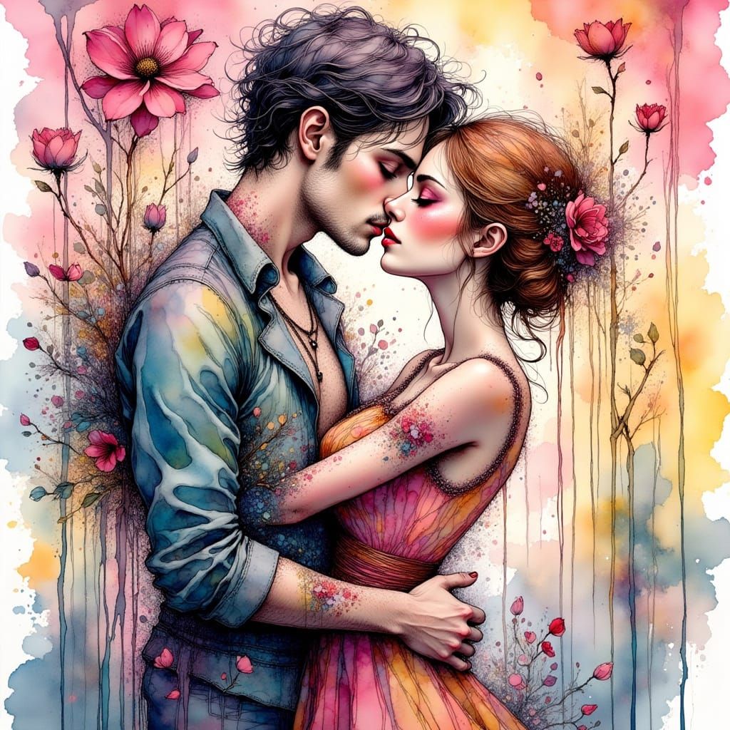 Sensual Whispers in a Dreamlike Embrace