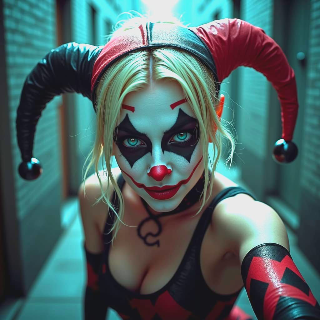 Harley Quinn in Photorealistic Studio Lighting