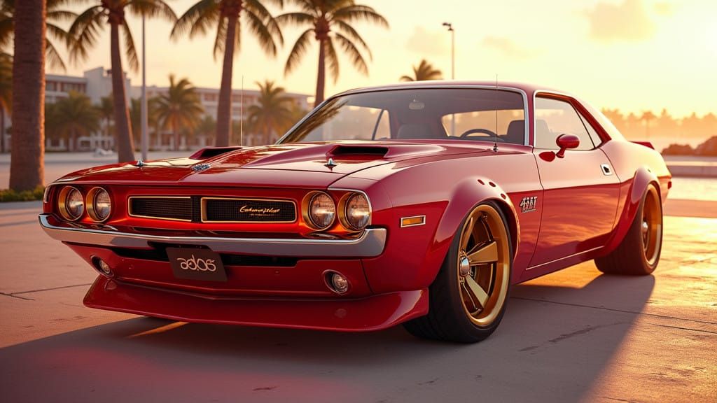 Luxury 2025 Dodge Challenger R/T with Bespoke Pastel Red Int...
