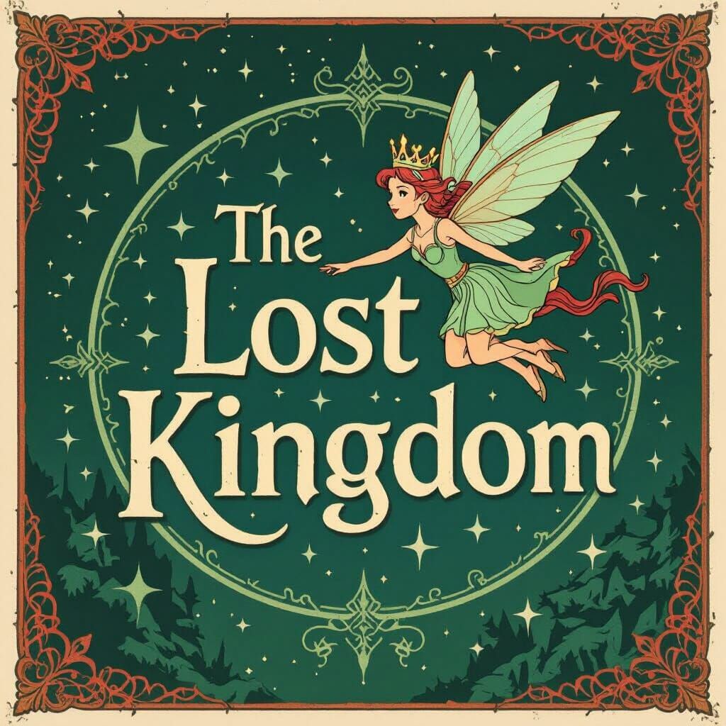 Fairy Over The Lost Kingdom in Minimalist Style