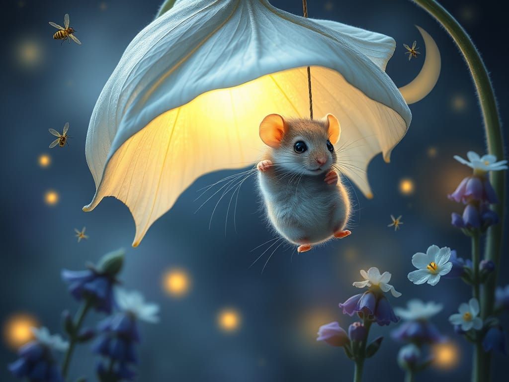 Whimsical Fairy Tale Scene in Dreamy Pastel Colors