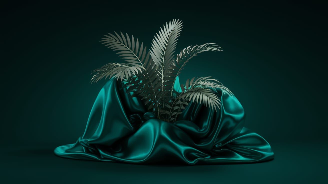 Vibrant Emerald Forest in Tropical Style