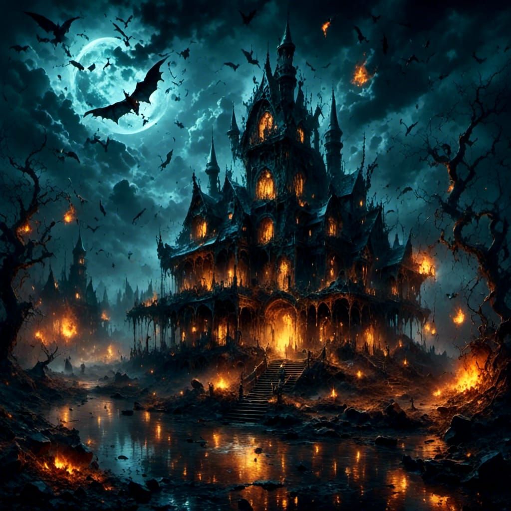 Dark Witch in Purple Fantasy Style