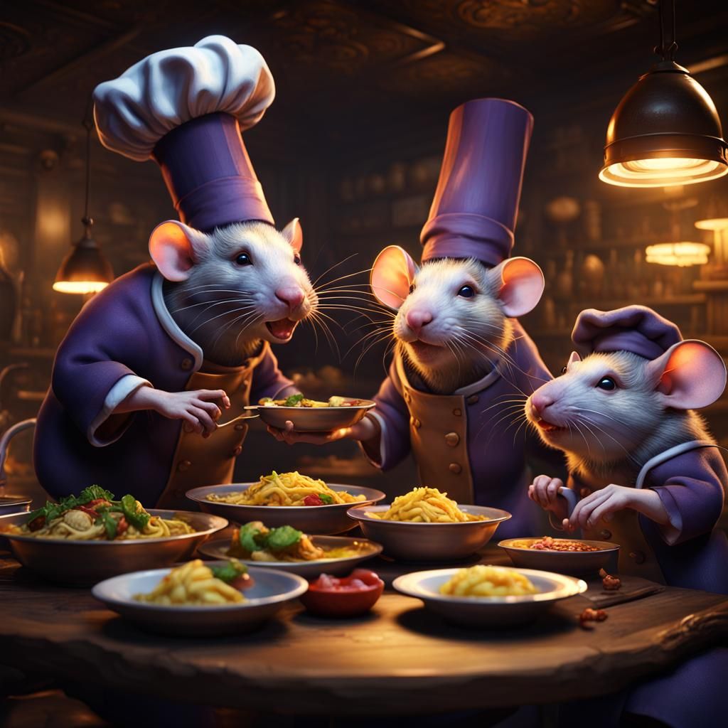Rats Run Restaurant in Dark Fantasy Art