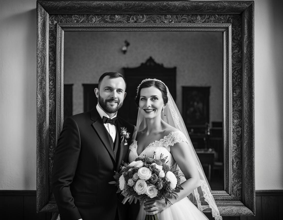 Monidło: Polish Wedding Portrait with Folk Art