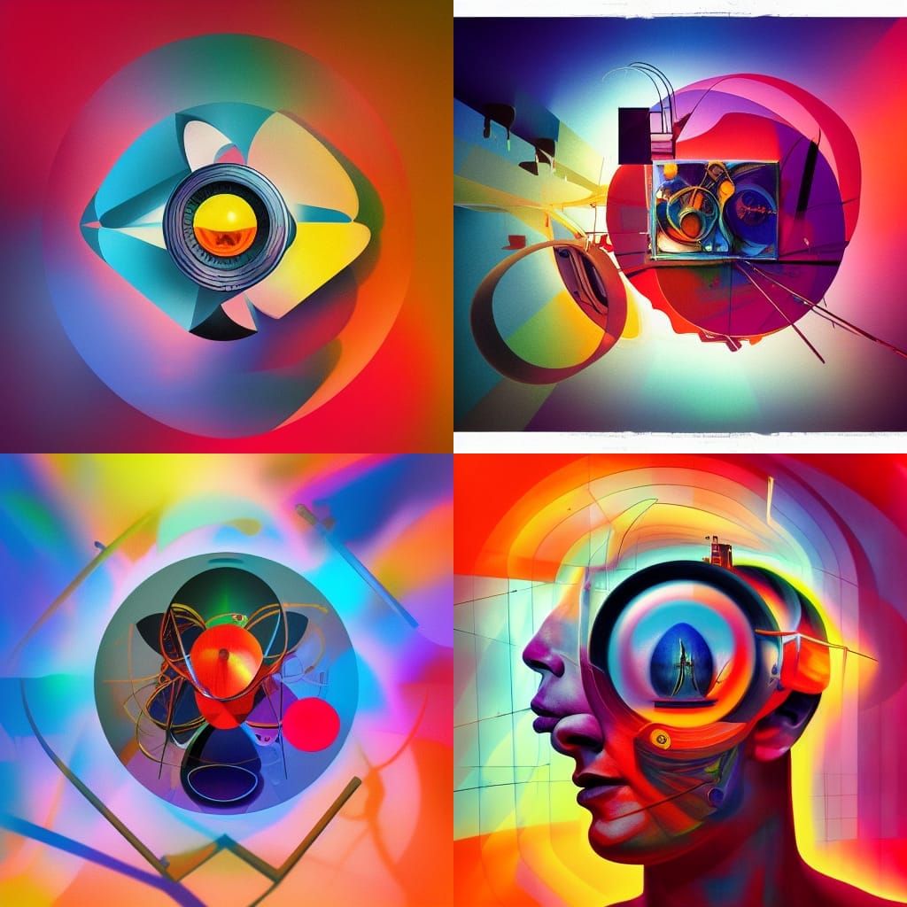 Colorful Album Covers in Pop Art Style