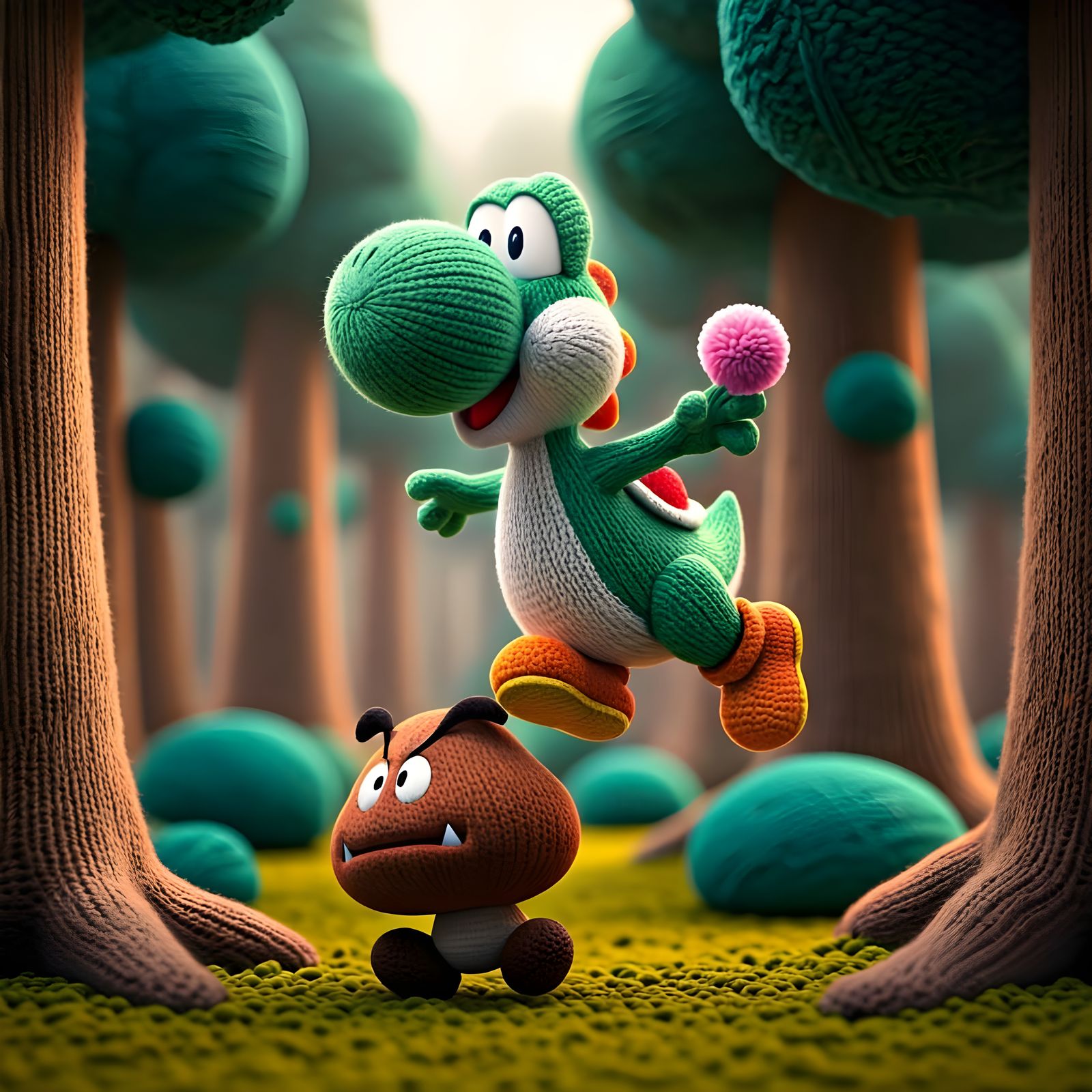 Yoshi & Derpy Goomba