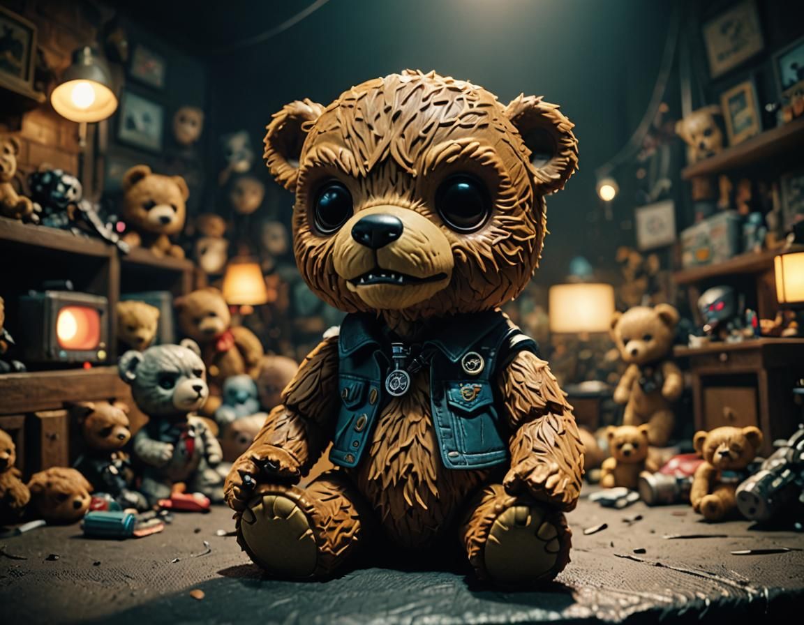 Cinematic Funko Teddy Nightmare Film Still