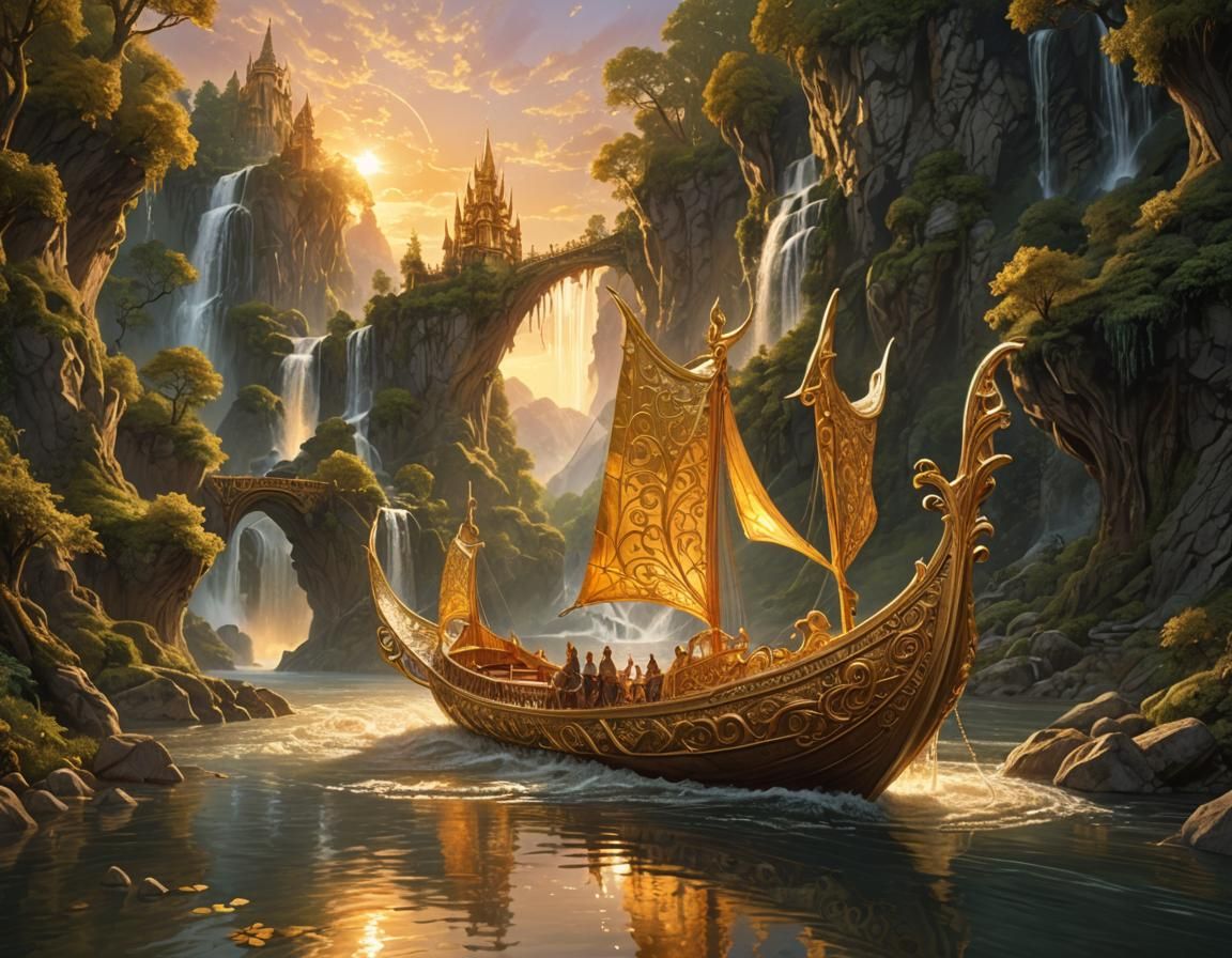 Gold Elven Riverboat 4