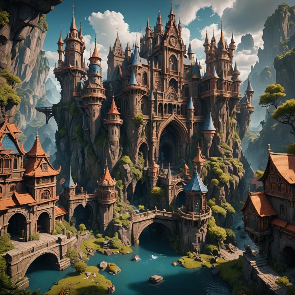 Fantastical Matte Painting in Deep Color