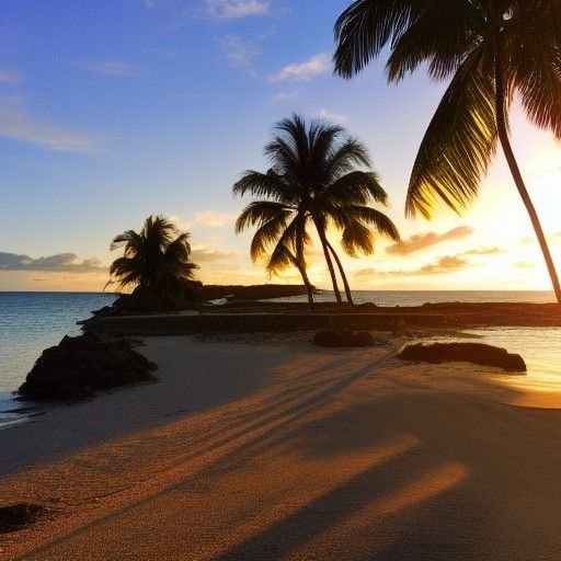 Tropical Island Utopia at Golden Hour