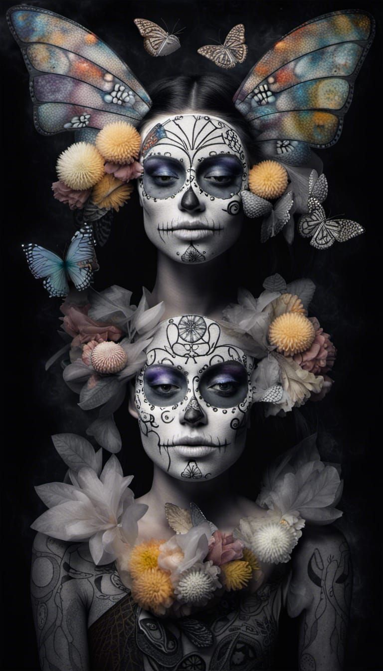 Fairy with Butterfly Wings in Dreamscape, Surreal Art