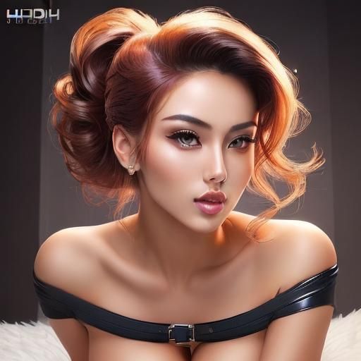 Gorgeous Woman with Stunning Hairstyle in HDR
