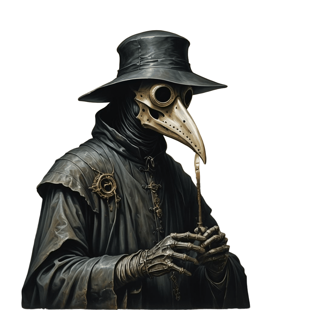 Plague Doctor Entity with Bone Mask Painting