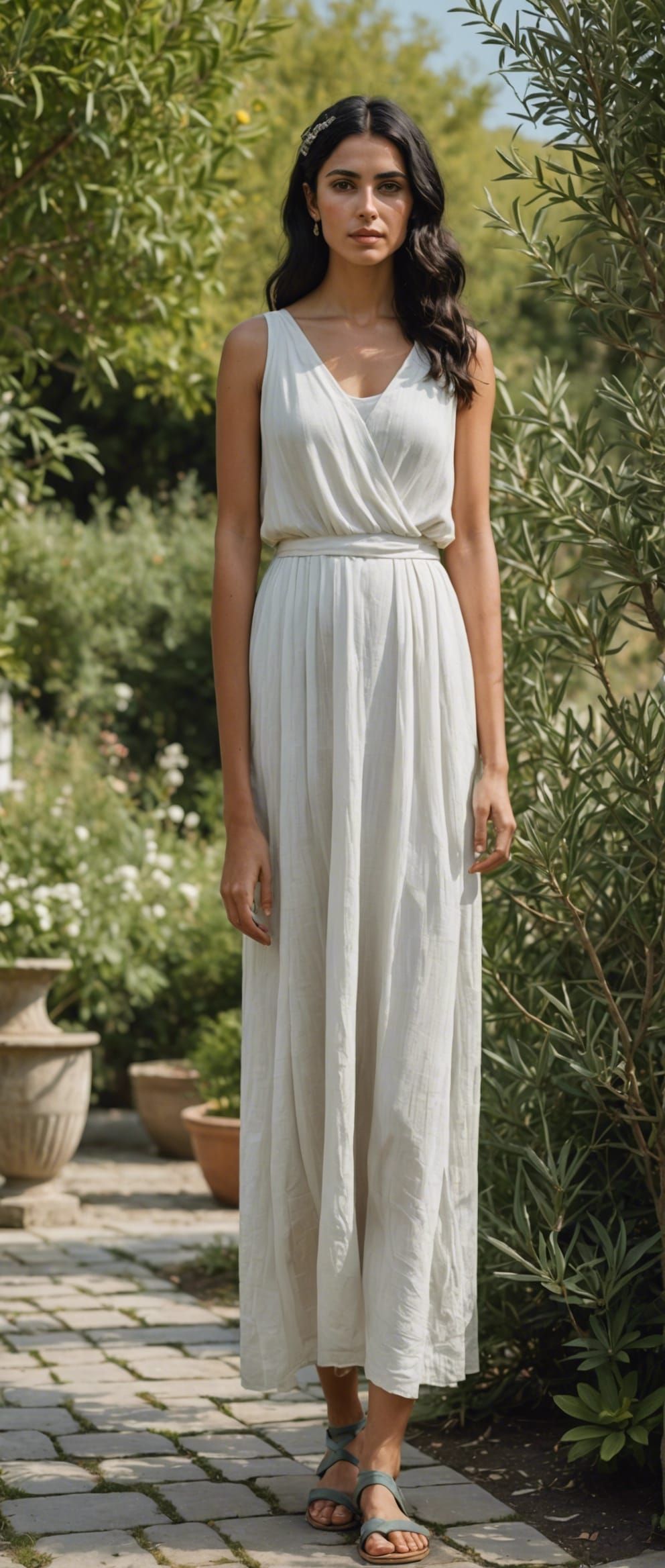 Ancient Greek Woman in Soviet Realism Style