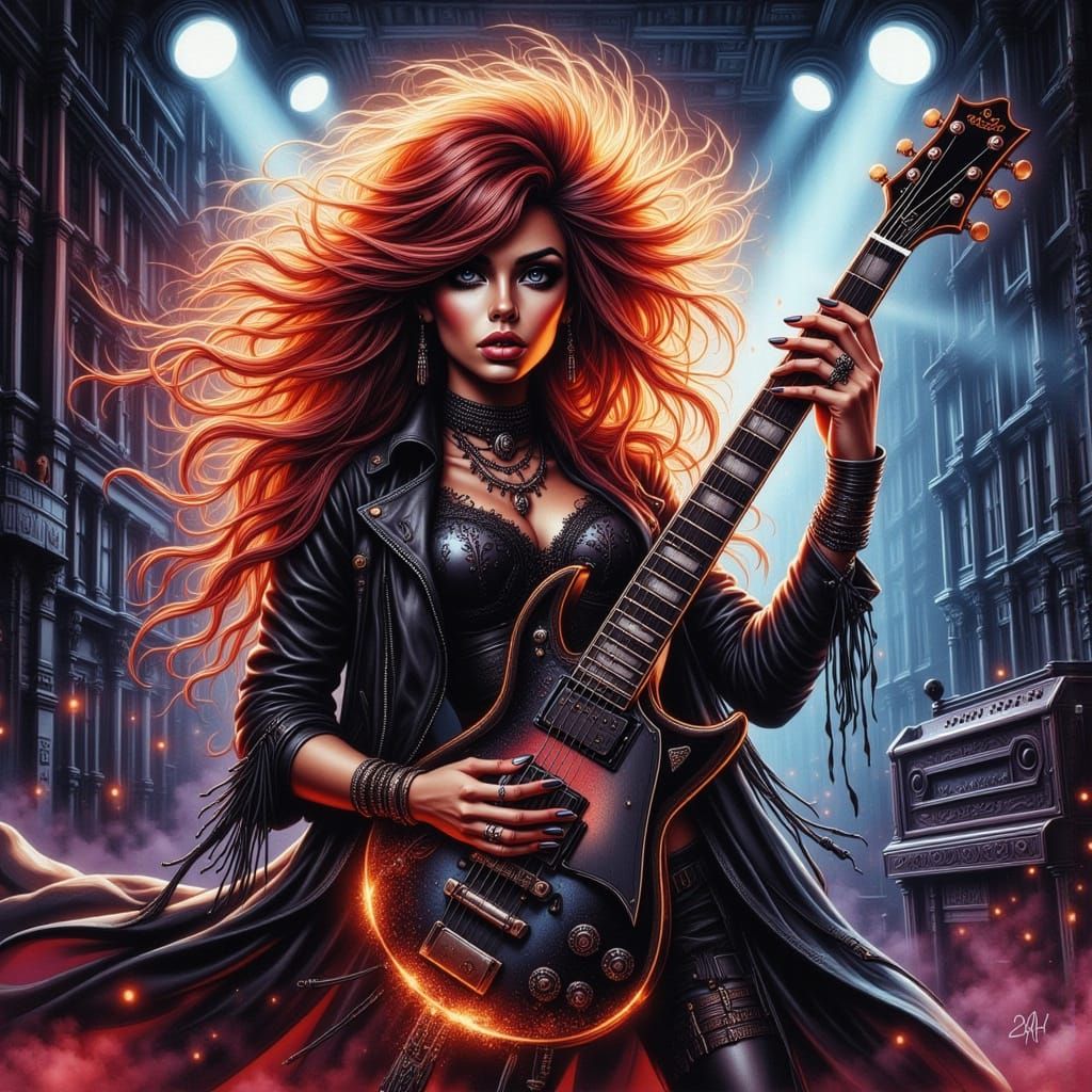 Fierce Woman Shreds Guitar on Stage