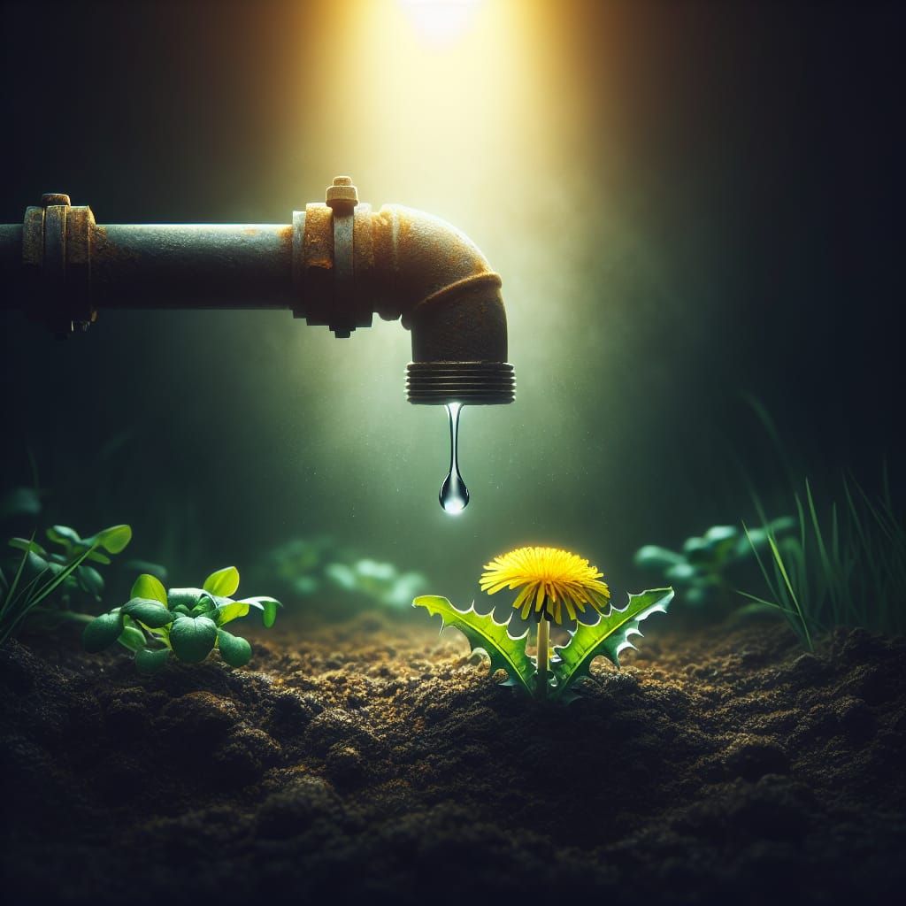 Backyard Dandelion by Adansito