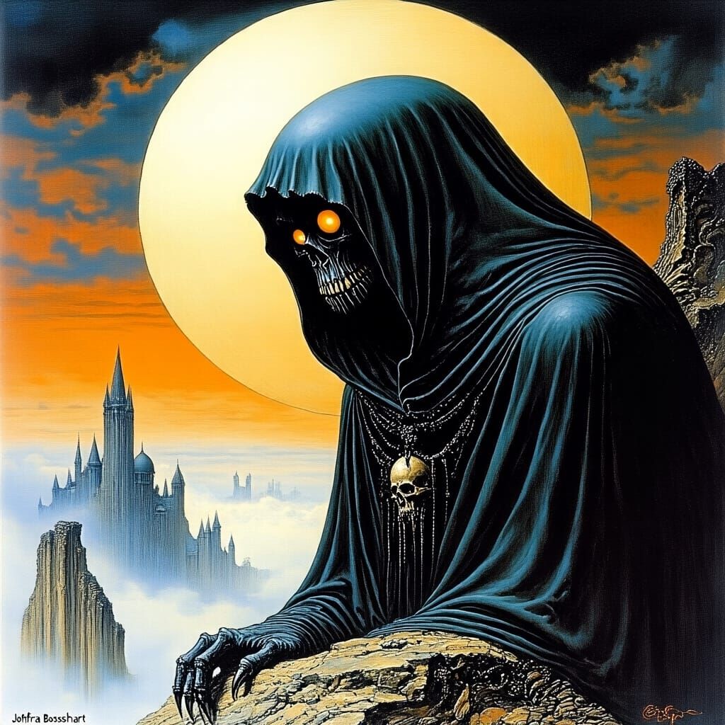 Grimdark Fantasy Art in the Style of Johfra Bosschart