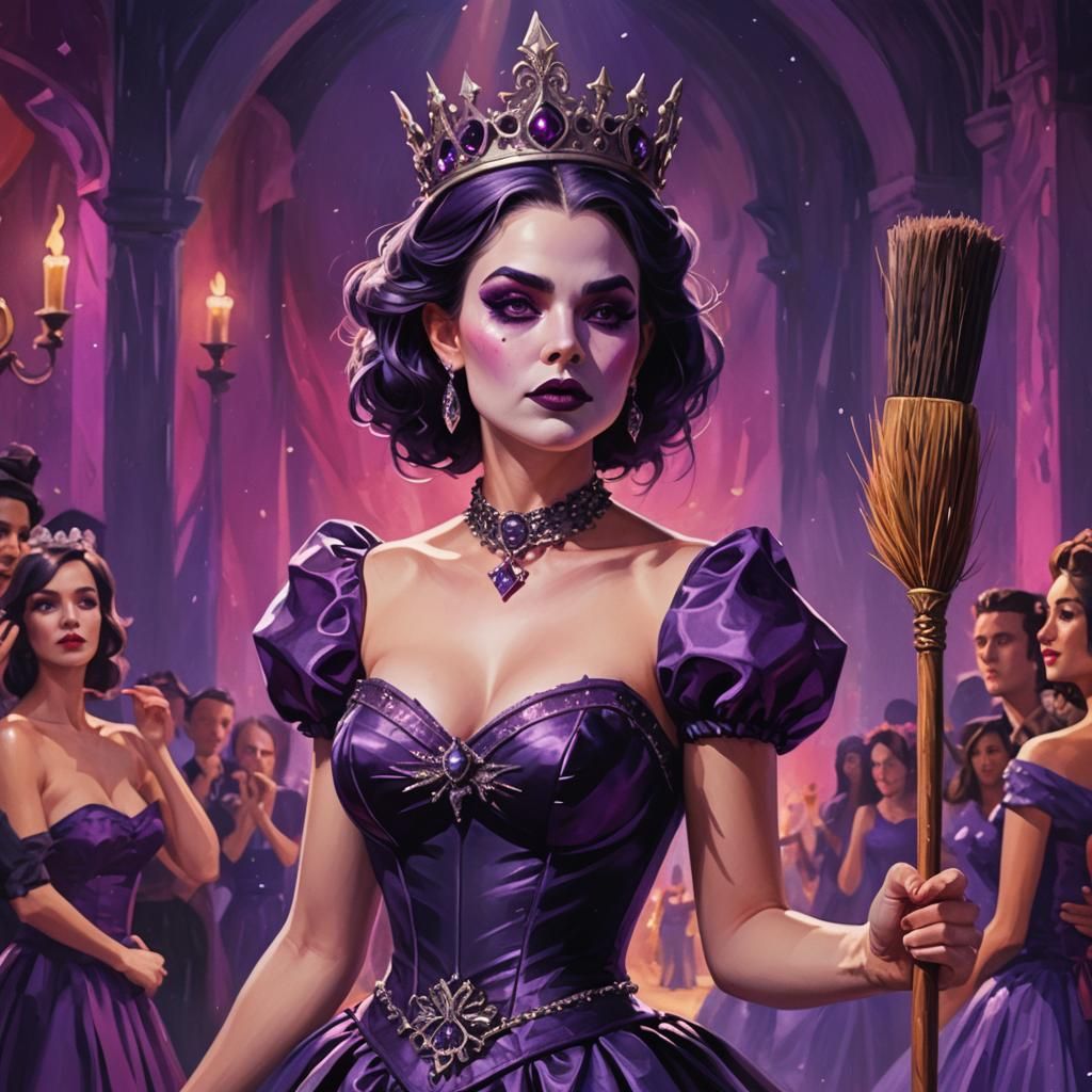 Witch Receives Prom Queen Crown in Hyperrealistic Art