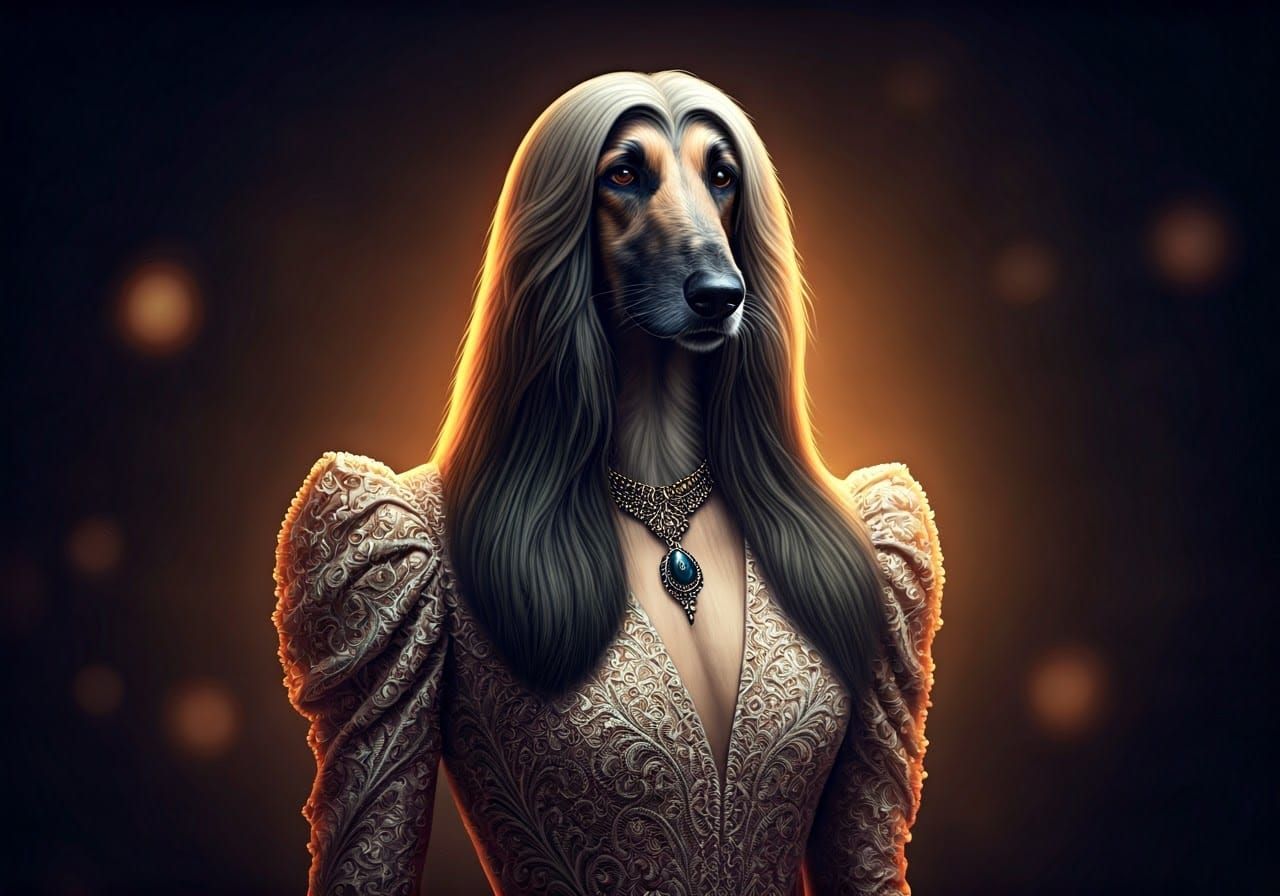 Elegant Afghan Hound Struts Down the London Fashion Week Cat...