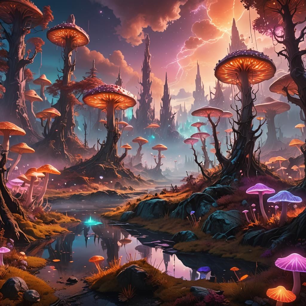 Ethereal Fantasy Landscape in Hyper-Realistic Digital Art