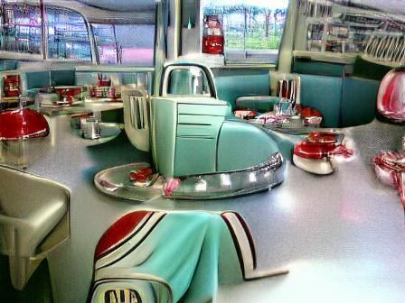 Vintage 1950s Diner Interior