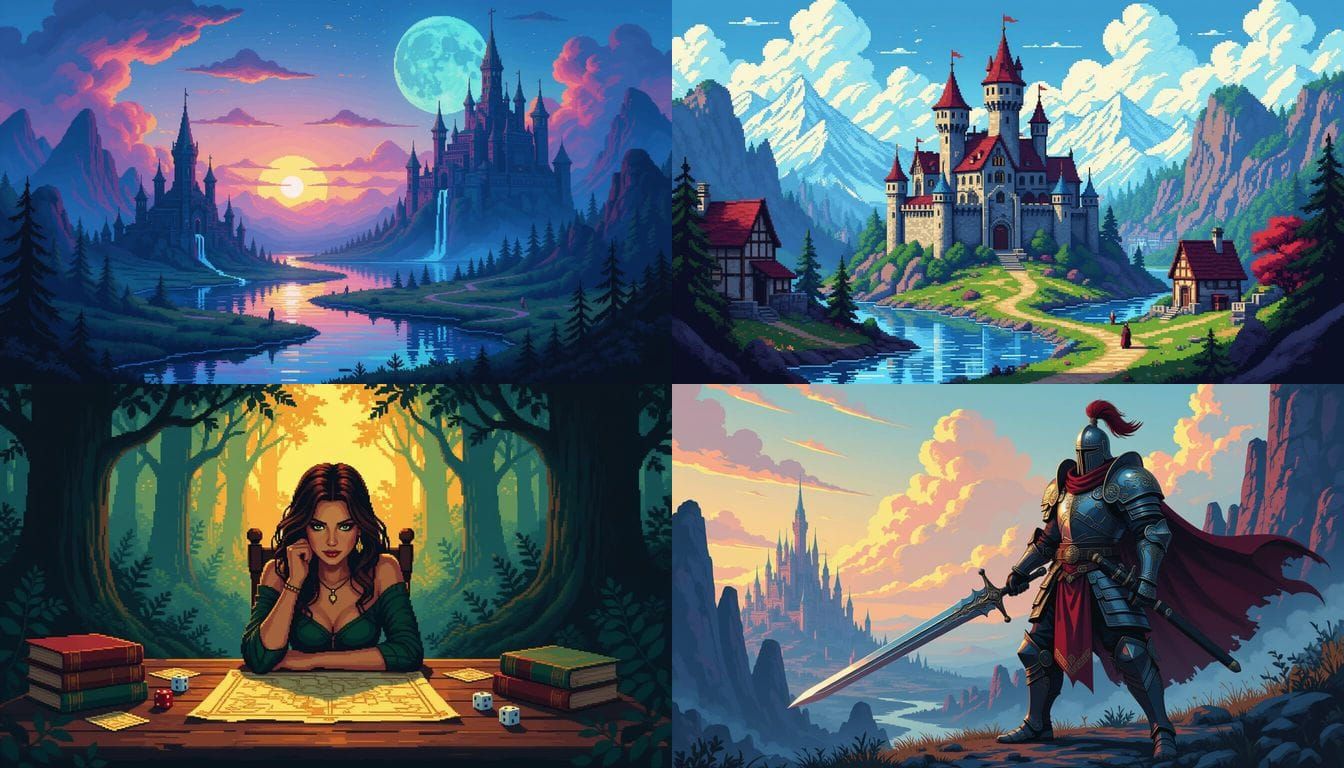 16-bit Pixel Art RPG Banner in Unreal Engine