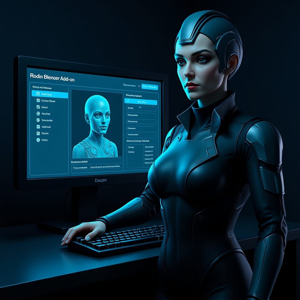 Futuristic Artist Presents Rodin Blender Add-on