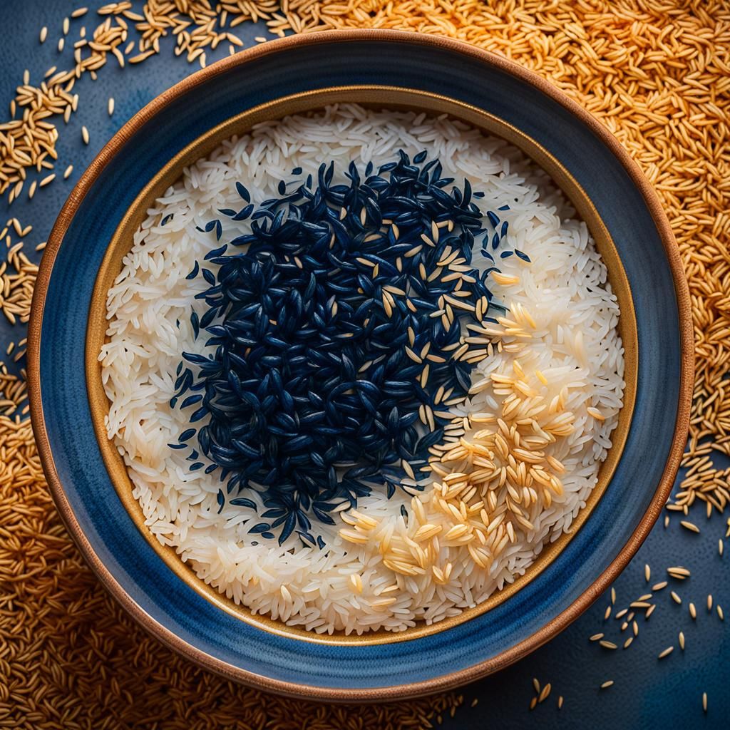 Steaming Rice Bowl in Impressionistic Style