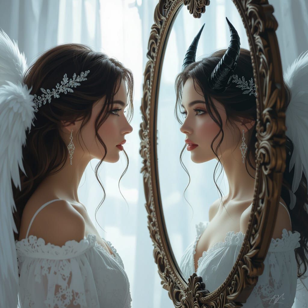 Woman's Duality: Angelic and Demonic Reflections