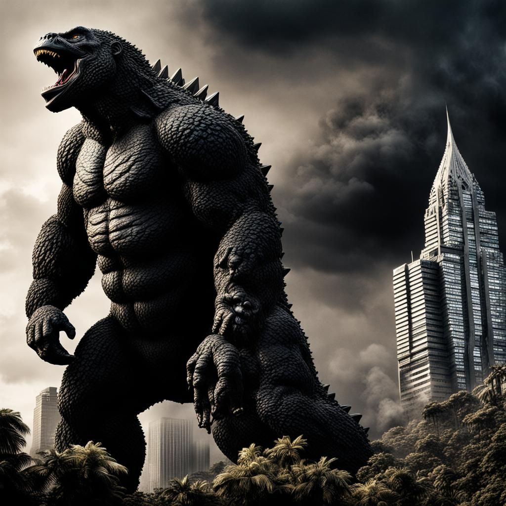 Godzilla vs King Kong: Hyperrealistic Cinematic Battle