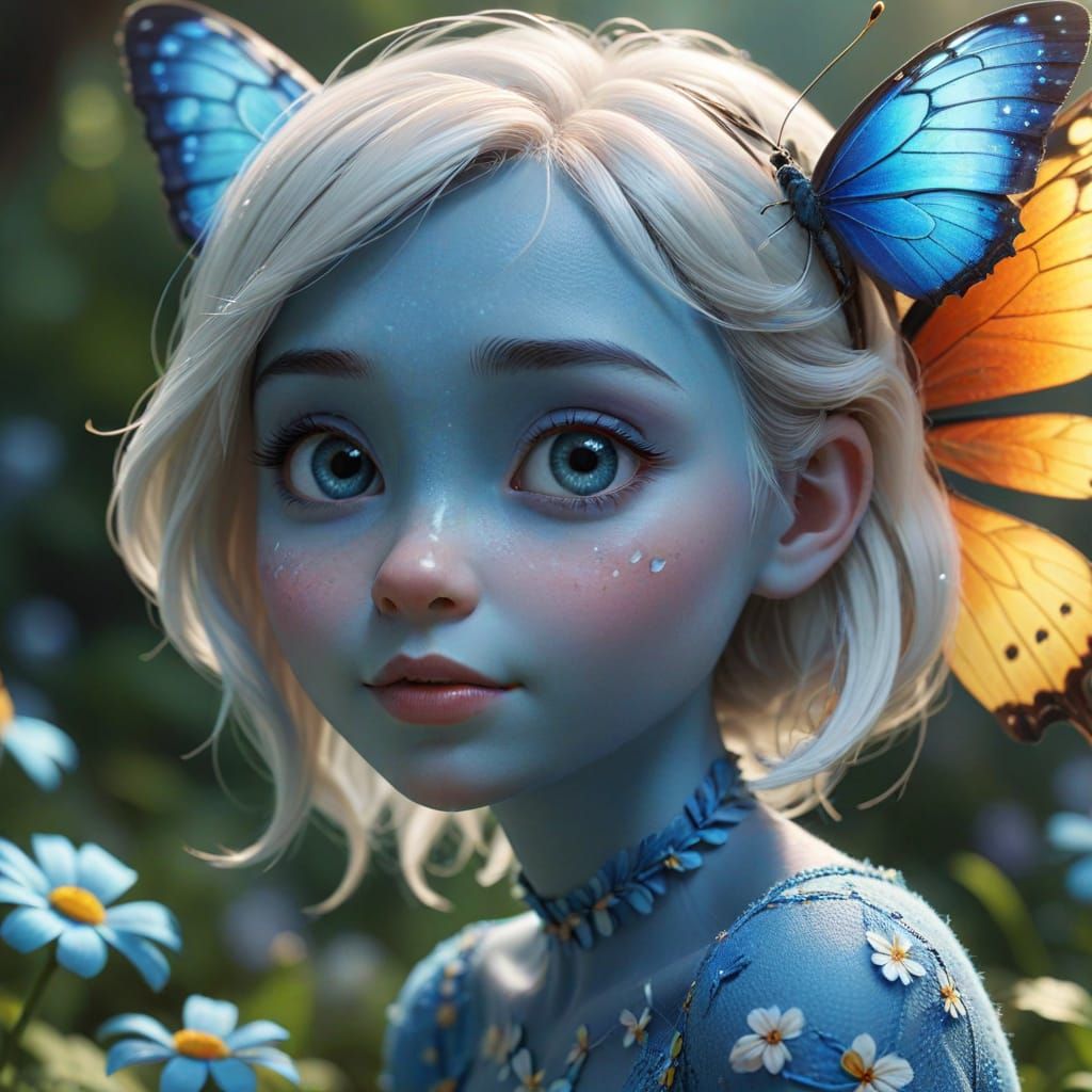 Smurfette in Delicate Bloom